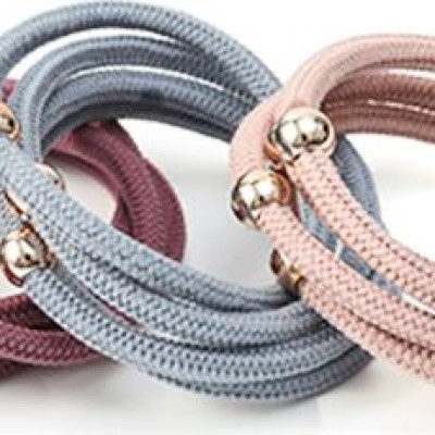 Sét 40 dây buộc tóc xuất Hàn 1 hạt HD08 hộp giấy đen