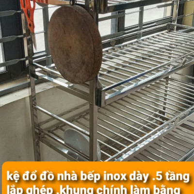 kệ để đồ nhà bếp inox dày kt c 130. d104 .s40 