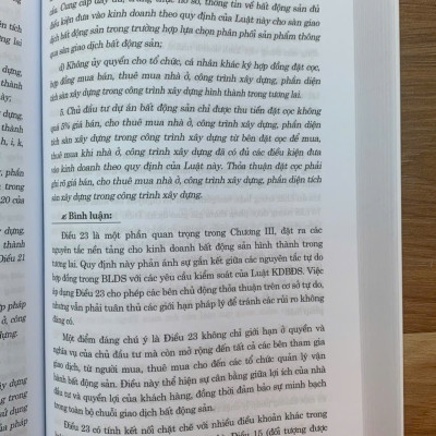 Tổng luận và bình giải Luật Kinh doanh Bất động sản năm 2023 (sửa đổi, bổ sung năm 2024)