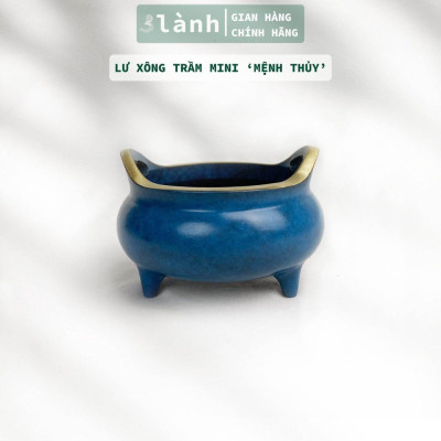 Lư Xông Nhang Trầm Hương Đồng Đúc Loại Mini 4cm 3 Lành Màu Phong Thủy Trang Trí Nhà Bàn Thờ Dâng Hương Thư Giãn