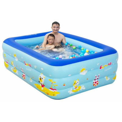 Bể bơi bơm hơi trẻ em chính hãng D Danido, Phao bơi cho bé 1.2m/1.5m/1.8m chất lượng, bền đẹp, 2 tầng - 3 tầng, dày dặn, chống trượt, Bể bơi cho bé, Hồ bơi nhân tạo