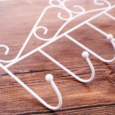 Bộ 2 Móc Treo Quần Áo Sau Cửa 24cm*40cm - Mỗi Móc Gồm 7 Móc Con, Giao Màu Ngẫu Nhiên+ Tặng hình dán ngẫu nhiên