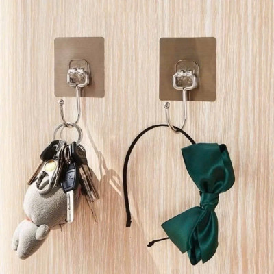 Set 10 Miếng Dán Tường Siêu Dính Tráng Bạc + Móc Inox 304 Chống Gỉ Cực Chắc - HÀNG CHÍNH HÃNG MINIIN