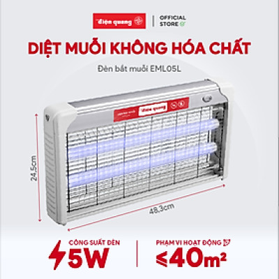 Đèn Bắt Muỗi Điện Quang ĐQ EML05L (483 x 65 x 245 mm)