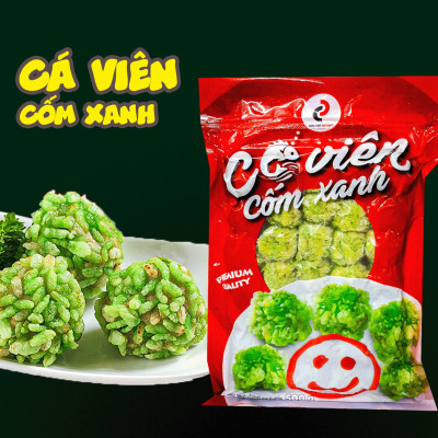 Cá Viên Cốm Xanh Gói 500gr 24 Viên  / 35 Viên - Thương Hiệu Đen Đỏ