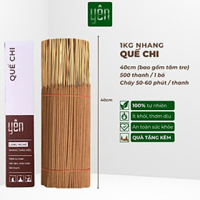 Nhang Thảo Mộc 1kg Giá Sỉ Quế Khuynh Diệp Hương Bài Loại 23-30-40cm 800-700-500 Thanh Yên Tự Nhiên