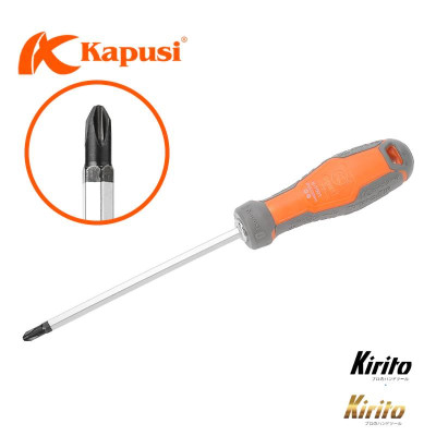 Tua vít 2 đầu dẹp/bake Kapusi 6x100/6x150/6x200, chất liệu thép CRV cao cấp