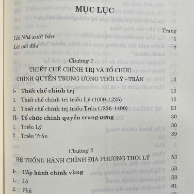 Cơ Cấu Hành Chính và Tổ Chức Quản Lý Địa Phương Thời Lý - Trần ( Thế Kỷ XI - XIV)