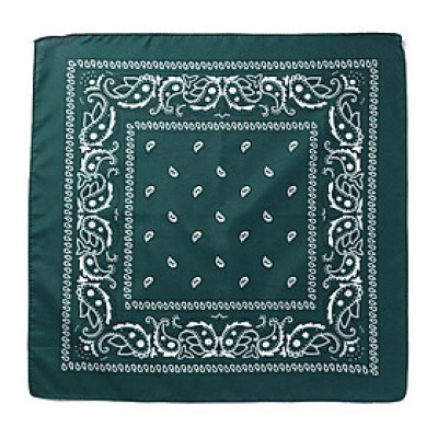 Bộ sưu tập khăn vuông cotton bandana turban XO Vintage BDN01 54x54cm - BDN01.9 Xanh lá đậm