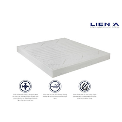 Nệm Cao Su Liên Á Ladome Grey Cao 10cm - Giường Đơn - Cao Su Thiên Nhiên 100%