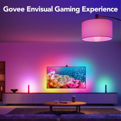 Combo Đèn LED dây đổi màu theo màn hình và Thanh đèn led RGBIC Govee Dreamview TV Backlights T1 Pro H605B (55-65")