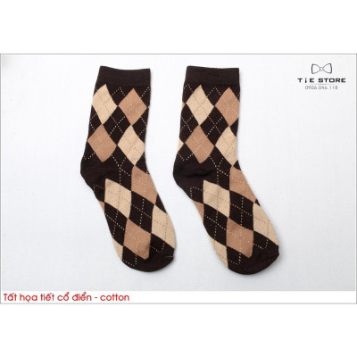 NHIỀU MẪU Tất họa tiết thổ cẩm, chất liệu Polyester cao cấp, tất công sở