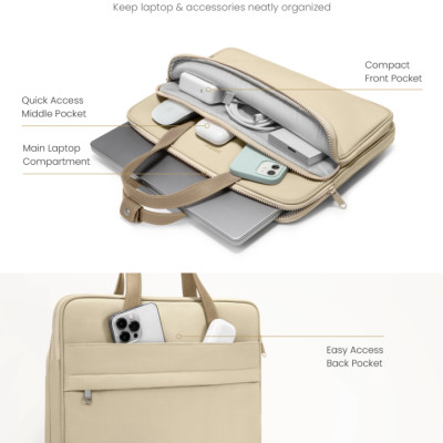 TOMTOC (USA) PREMIUM THEHER SHOULDER BAG13”/14”- H22C1 - Hàng chính hãng