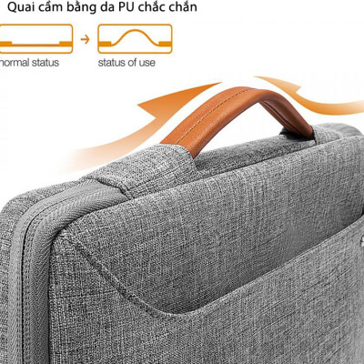 Túi xách chống sốc dành cho MacBook Pro 15” 2018 TOMTOC (USA) Spill-resistant  - Hàng chính hãng 