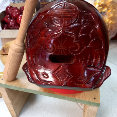 Mõ tụng kinh niệm phật bằng gỗ mít kt 10cm