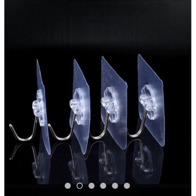 SET 5 Móc Dán Tường Trong Suốt Siêu Dính, Móc Treo Đồ Dùng Cá Nhân Nhỏ Gọn Tiện Lợi, Móc Treo Chìa Khóa, Trong Gia Đình. TakyHome 2213set5