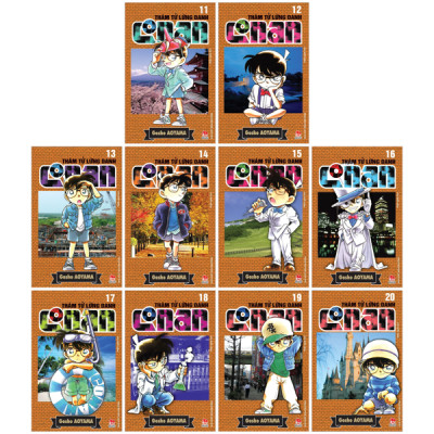 Combo Manga - Thám Tử Lừng Danh Conan: Tập 11 - 20 (Bộ 10 Tập)