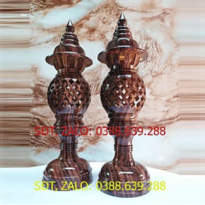 Cặp đèn để bàn thờ gỗ màu đèn vân gỗ , cặp đèn tổ ong hàng mới mẫu mới