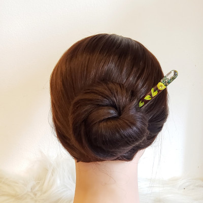 TRÂM CÀI TÓC GỖ-RESIN & SNOWY VÀNG - ĐUÔI THỎ