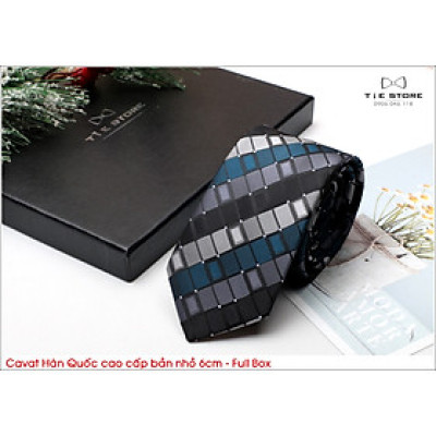 Cavat nam Hàn Quốc cao cấp bản nhỏ (6cm) màu 3D - Tặng kèm hộp Full box