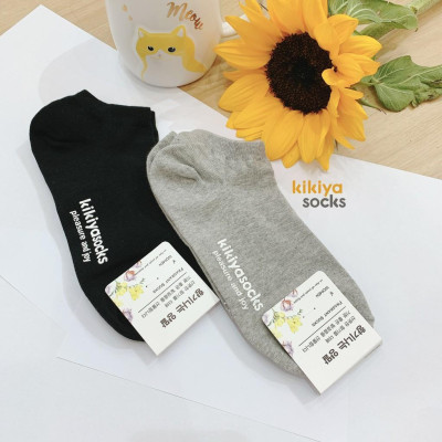 Tất vớ nữ cổ thấp basic cotton Kikiya cao cấp Hàn Quốc W-A-030