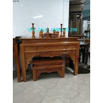 Bàn thờ và cúng cơm gỗ mít