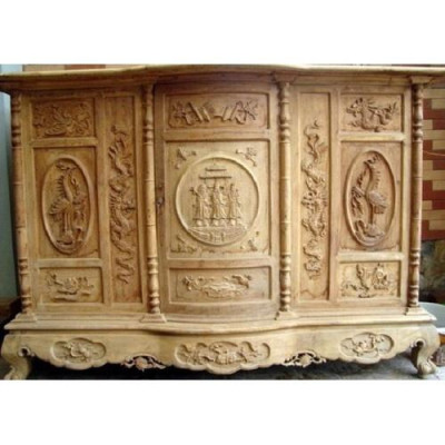 Tủ Thờ Tam Đa Gỗ Mít Rừng