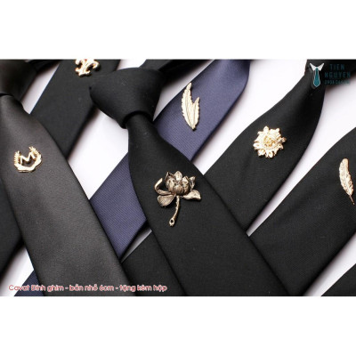 Cavat Đính Ghim cao cấp Tặng kèm hộp - Ghim huy hiệu