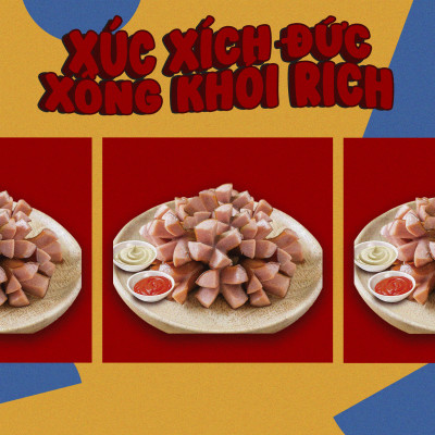 Xúc Xích Đức Rich Xúc Xích Xông Khói Xúc Xích Hồ Lô - Thương hiệu Đen Đỏ