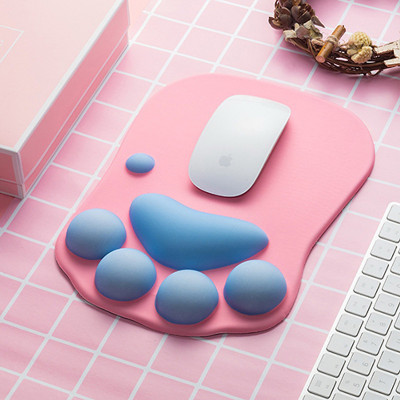 Miếng Lót Chuột Silicon CÓ ĐỆM TAY hình chân mèo - Hàng chính hãng / Hàng nhập khẩu