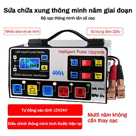 Bjộ Sạjc ẮcQuy Thông Minh 400A: Khử Sulfat, Phục Hồi & Bảo Dưỡng Ắc Quy