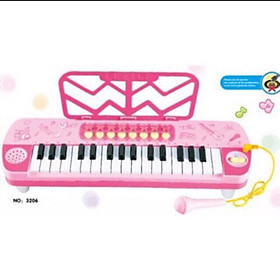 Đàn piano cho bé kèm Mic ( 2 màu xanh - hồng)