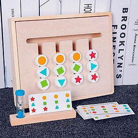 ĐỒ CHƠI GIÁO DỤC - BỘ CÂU ĐỐ LOGIC CHẤM TRÒN MÀU SẮC CÓ ĐỒNG HỒ CÁT