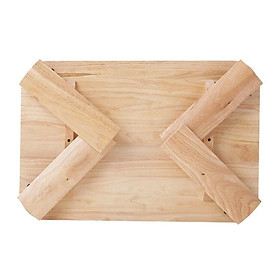 Bàn Xếp Gọn Chân Bánh Mì (50cm x 70cm) Gỗ Tự Nhiên 100%- TN