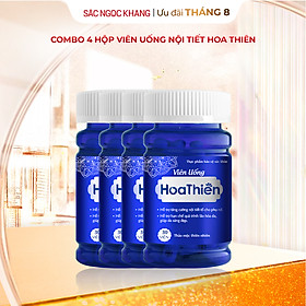 Combo 4 Viên uống Hoa Thiên hộp 30 viên hỗ trợ cân bằng nội tiết tố, cải thiện sinh lý