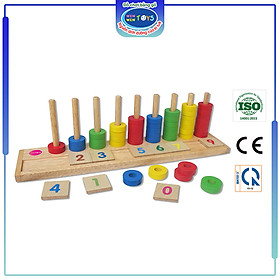 Đồ chơi gỗ Học đếm bậc thang | Winwintoys 63112 | Phân biệt màu sắc và tập đếm cơ bản | Đạt tiêu chuẩn CE và TCVN