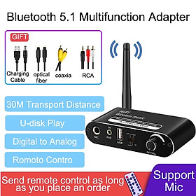 ROGTZ - Bộ Chuyển Đổi Âm Thanh DAC HIFI Bluetooth 5.1 T02 Chip giải mã DAC ES9038Q2M Hỗ trợ âm thanh 5.1/7.1 kênh Cổng Kết Nối Optical USB Coaxial Hỗ Trợ Đa Định Dạng  MP3 APE FLAC WAV WMA - Hàng Chính Hãng