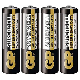 Vỉ 4 Pin Tiểu GP Supercell Super Heavy Duty AA - GP 15PL-2S4