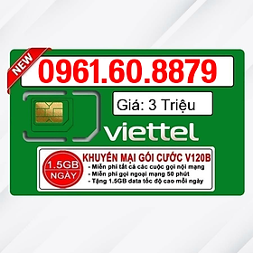 Sim Viettel số đẹp - Hàng chính hãng - 0961.60.8879