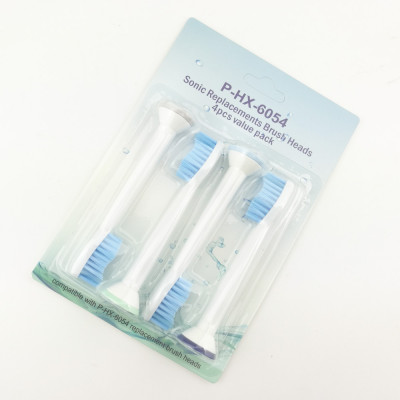 Bộ 4 đầu bàn chải đánh răng điện HX-6054A cho máy Philips Sonicare cho răng nhạy cảm HX3, HX6, HX7, HX8, HX9, R, FlexCare +, FlexCare, HealthyWhite, HydroClean, EasyClean, DiamondClean-Cho răng nhạy cảm