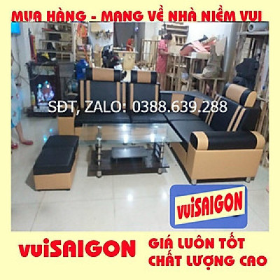 GHẾ SOPHA NỆM 2.1m x 1.6 DA MỀM MẠI CHỮ L PHÙ HỢP MỌI GIA ĐÌNH