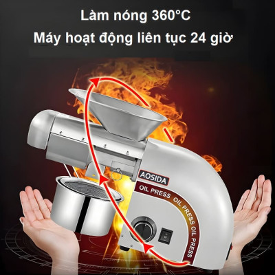 Máy ép dầu ăn thực vật Nóng và Lạnh thương hiệu Anh Quốc AOSIDA WF-J118 - Công suất 1800W - Hàng chính hãng