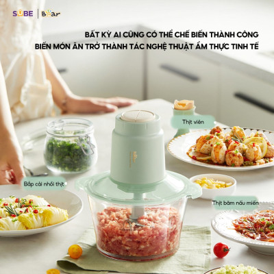 Máy xay thịt Bear lưỡi dao kép 1.8L SB-MX20A (Bản Quốc Tế) - Hàng chính hãng