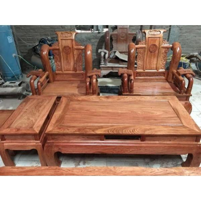 Bàn ghế tần thủy hoàng hương đá tay 12