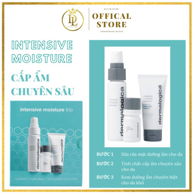Bộ 3 Cấp Ẩm Chuyên Sâu dành cho làn da khô Dermalogica Intensive Moisture Trio Kit