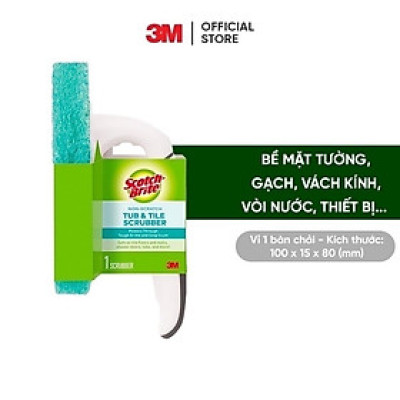 Bàn chải chà sàn Scotch Brite 3M đa năng, cao cấp, chống trầy xước, an toàn khi sử dụng trên nhiều bề mặt, tay cầm êm chắc chắn, độ bền cao, có thể tái sử dụng nhiều lần, lấy sạch vết bẩn cứng đầu hiệu quả 553