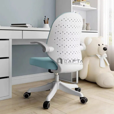 Ghế học sinh cấp 1 cấp 2 cấp 3 màu xanh CE1016-M Nội thất Capta Ghế học sinh học bài lưng nệm lưới khung nhựa PP có bánh xe tại HCM