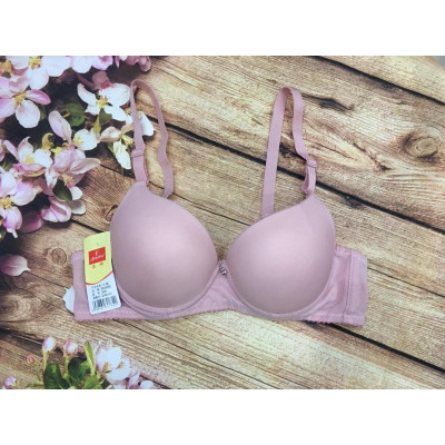 Áo Lót Nữ Trơn Mút Vừa Có Gọng 359 – Dây Gấm Hoa Chìm, Nâng Ngực Tự Nhiên