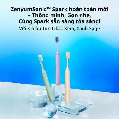 [MỚI] Bộ 2 Đầu thay thế bàn chải điện ZenyumSonic Spark - Màu Tím Lilac / Kem / Xanh Sage