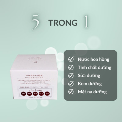 Kem dưỡng da organic Nhật Bản E. Perfect Cream 4, dạng gel, all in one, skincare